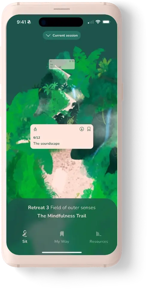 Mobile phone mockup showing Steps of The Way App
